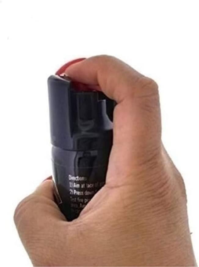 Miniatura 5 de Spray de pimienta, espray OC de máxima fuerza policial, potente defensa personal, llavero de liberación rápida para fácil transporte y acceso