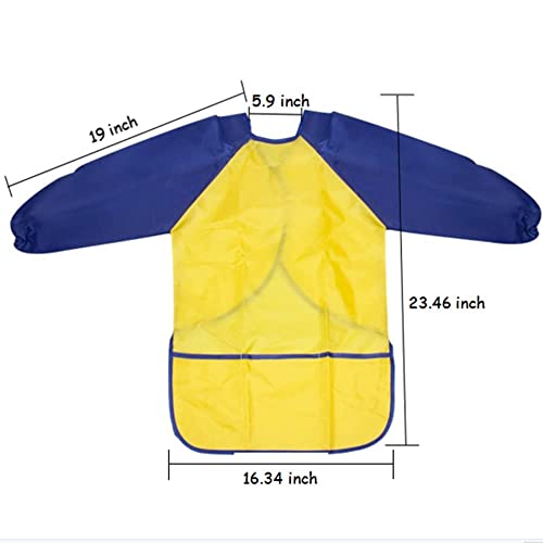 Cubaco Kids Painting Apron, 2 Packs Waterproof Art Smocks For Child 3-8 Years, Children Artist Apron With Long Sleeve And 3 Pockets #TOP1