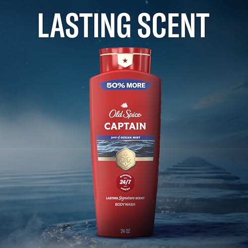 Old Spice Body Wash for Men, Long-Lasting Captain Scent, 24 fl oz Pack of 4 | Bergamot & Driftwood Notes | 24/7 Shower Fresh & Deep Cleansing | Refreshing Lather & Moisturizing Formula | Red Collection - image 8
