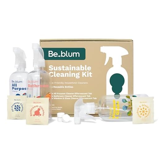 Be.blum Ecofriendly Cleaning Kits, All Purpose, Bathroom, Window and Glass Cleaner Set of 3 Spray Bottles for Cleaning Solutions, (16.9 Fl oz/500ml) Bottles + 3 Tablets (0.12 oz)