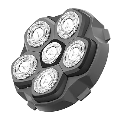 HUMMINGBIRD MK3 Stealth Edition Replacement Blade Head, Electric Head Shaver Genuine Blade Head Refill, Easy To Install, Magnetic 6-Blade Head, Flexible Hypoallergenic Stainless Steel Blades