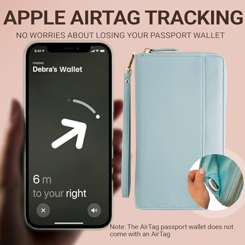 Image of Travel Document Organizer - RFID Passport Wallet Case Family Holder Id Wristlet