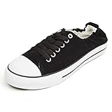 [デクト] レディース スニーカー ローカットスニーカー フラットシューズ カジュアルシューズ ギャザー ゴム パイル生地 大人 ゆるカジ ぺたんこ お洒落 クッション 靴紐 エコ配送 Black 23cm