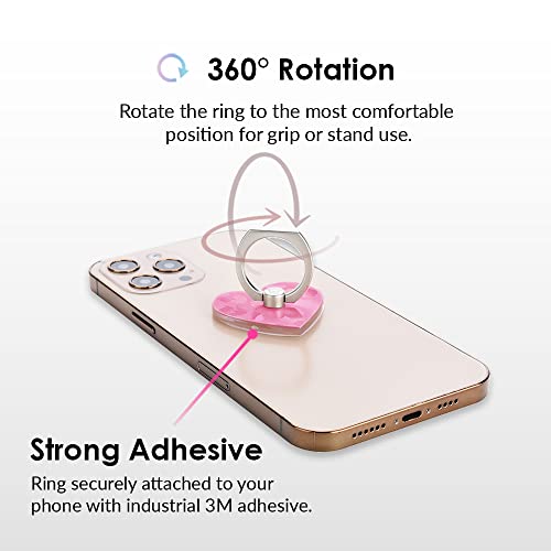Image of Velvet Caviar Cell Phone Ring Holder - Finger Ring & Stand - Improves Phone Grip Compatible with iPhone, Galaxy, Most Smartphones (Hot Pink Leopard)