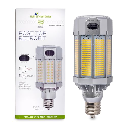 Light Efficient Design LED-8027M345-G7-FW LED Post Light Top - Wattage