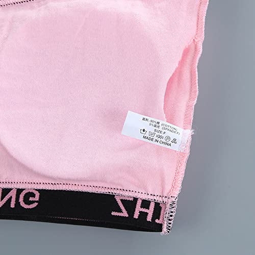 Girls Strapless Bandeau Bra - Seamless Training Sports Bras for Teens. Bralette with Removable Pads, 8-14 Age. 4Pcs Pattern 14