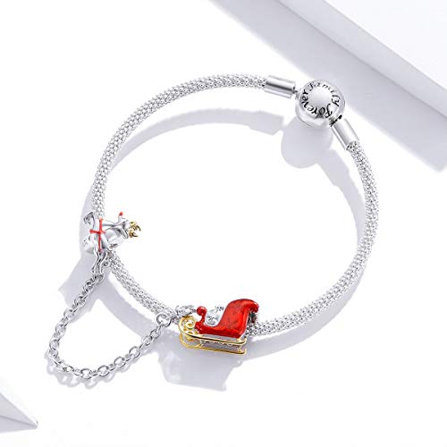 Charm de cadena de seguridad de plata de ley 925 auténtica y elegante 4
