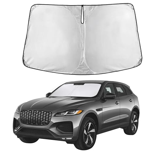 Image of Autovir Windshield Sun Shade Fit for 2016-2023 2024 2025 Jaguar F-Pace Sunshade, Front Car Window Shades Sun Visor, Blocks UV Rays & Heat, Car Accessories