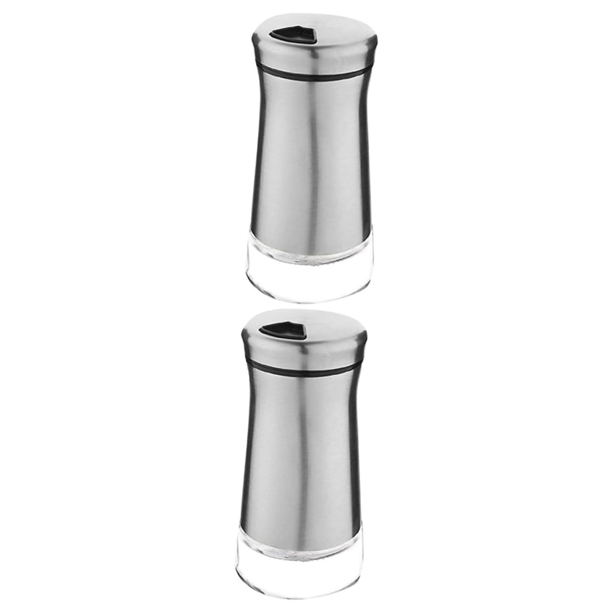 Bouteille en verre et acier inoxydable pour épices BESTonZON - Lot de 2 contenants