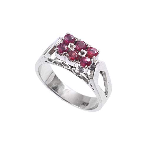 Bague rubis argent sterling 925 de qualité fine bague de créateur pour fiançailles taille 16