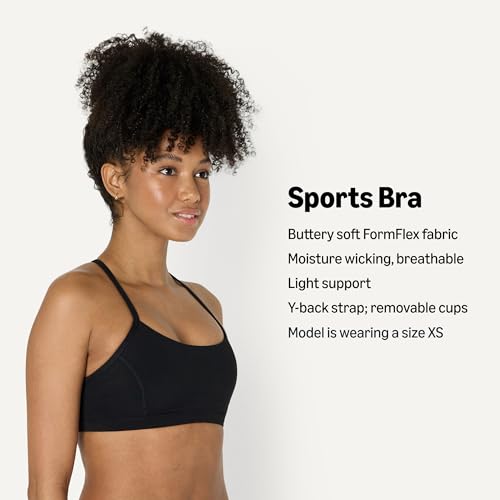Image of Amazon Essentials Women's Active FormFlex Buttery Soft Light Support Y-Back Thin Strap Moisture Wicking Yoga Sports Bra
