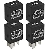 4-Pack 646 V23074-A1001-X91 4H0951253C Relay - 40A 12VDC 5-Pin SPDT Automotive Relay Compatible with Select Volkswagen Passat & Audi A4 - Replaces 4RA 007 791-20, Bosch 0 332 019 121