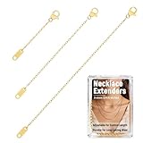 Bonison Necklace Extenders for Women, 18K Gold Plated Adjustable Chain Extension with Lobster Clasp – 3PCS Jewelry Extenders for Necklaces, Bracelets, Anklets, DIY Making (2” 4” 6”)