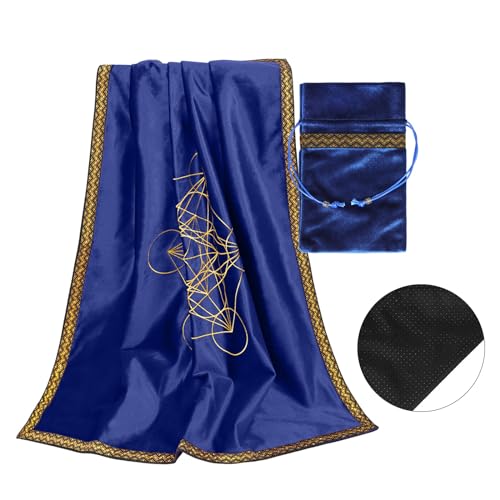 ゲームパッドアストロラーベ占い振り子タロットテーブルクロスボード小道具正方形ベルベットデスクトップカードマットポーチバッグ付きオラクルテーブルクロス読書ボードテーブル