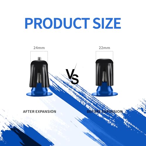 Image of 2 Pack Aluminum Bike Handlebar End Plugs Bike Bar End Grips Expanding Locking Bar End Caps for Drop Bars, Expandable Adjustable Locking End Caps