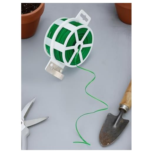 1Pc Garden Cable Ties, Multifunctional Twist Plant Ties, Reusable Green Wire Twist Tie with Cutter, Multi-Function Green Coated Tape for Gardening Home Office, about 109.36 Yards