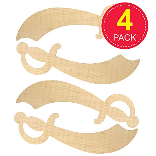 Baker Ross EF695 Piraat houten zwaarden voor kinderen om te schilderen versieren en te personaliseren dressing - Pack… - Image 3