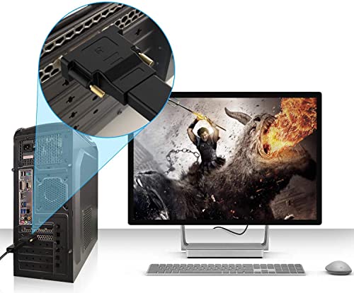 Image of DVI to HDMI Adapter, DVI 24+1 Male to HDMI Female High Speed Adapter Converter Gold Plated Support 1080P for HDTV, Plasma, DVD, Projector, Computer (Black) (Pack of 1)