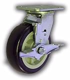6" x 2" Polyurethane Wheel & Swivel Caster w/Top-Lock Brake - Heavy Duty 1000#