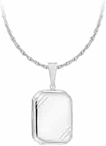 Tuscany Silver Pendente Disco in Madreperla Bianca in Argento