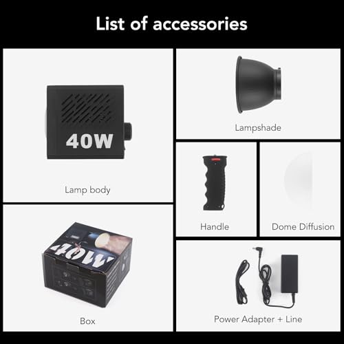 Foco LED M60 portátil con CRI95 y softbox iluminador para retratos sin sombras 7