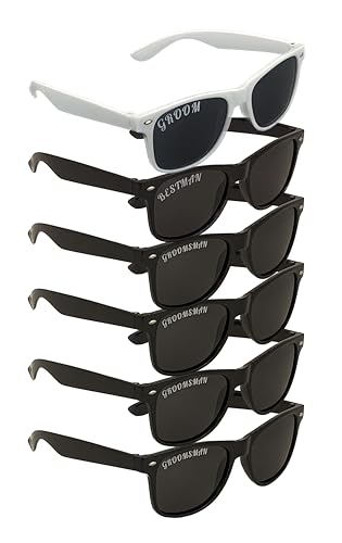 Image of Polarized Bachelor Party /Wedding Sunglasses Simple Gifts Props Supplies Groom Groomsman Best Man