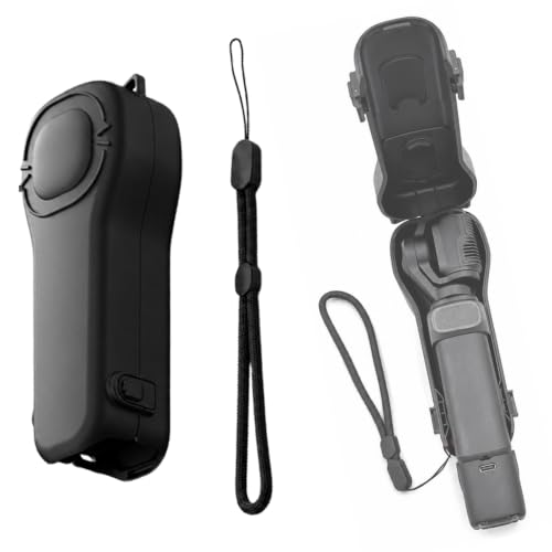 Insta360 Luna Ultra �Ή� �P�[�X �ی�J�o�[ �|�[�^�u�����[�{�b�N�X �X�g���b�v�t�� (�u���b�N)