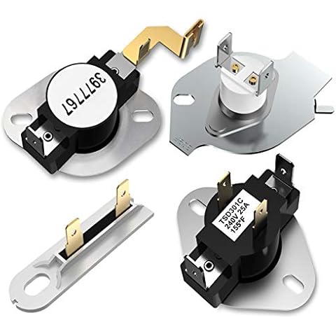 3977393 Dryer Thermal Fuse 3392519 Thermal Fuse 3977767 Dryer High-Limit Thermostat 3387134 Cycling Thermostat Kit,Compatible with Kenmore Elite 110 70 80 Series,Maytag Whirlpool Electric Gas Dryer Cover