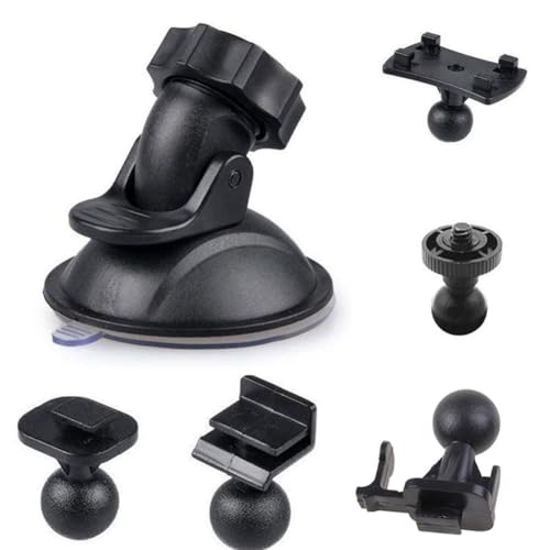 Opatiny Car Dashboard Suction Cup Mount Holder with 5 Adapters for G1W, LS300W, GT550S Dash Cam and GPS, Black