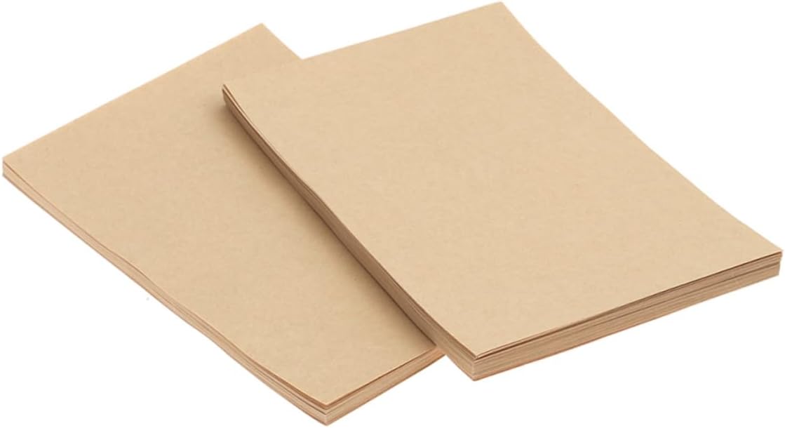 TEHAUX 200pcs Blank Kraft Paper Cowhide Art Paper for Student Projects Drawing Painting Crafts for Boys and Girls Creative Activities