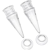Body Candy 2 in 1 Ear Gauges Stretching Kit Pair of Tapers Clear Acrylic Screw Fit Ear Gauge Plug...