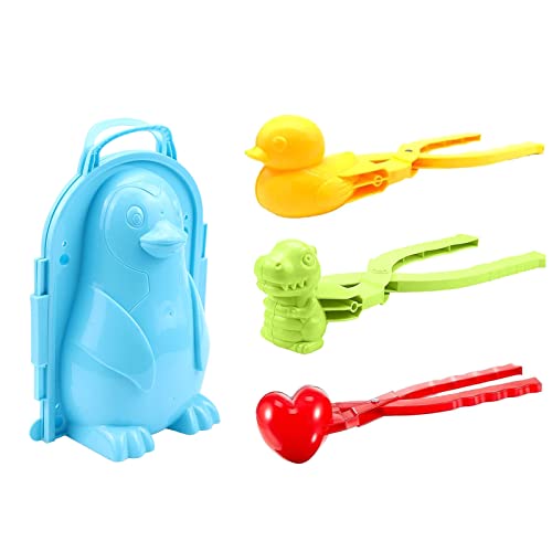 Dorjuli Schneeball Maker Sandball Maker Clips Kreative Schneeformen Draussen Spielzeug Schneemann Schneepinguin Herz Schneeballhersteller Spielzeug Schneeball-Spielzeug für Kinder Erwachsene Cover