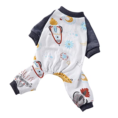 HOUDERCO 快適な犬用パジャマ ストライプデザイン 製 室内用犬服 ペットア