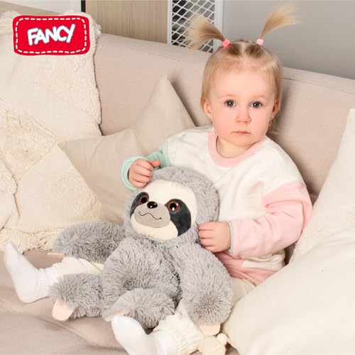 FANCY Faultier Kuscheltier 30 cm Kuschel Faultier Plüsch Sloth Stofftier Plüschtier Süß Plush lustige Geschenk für Kinder und Erwachsene, Mädchen und Jungen