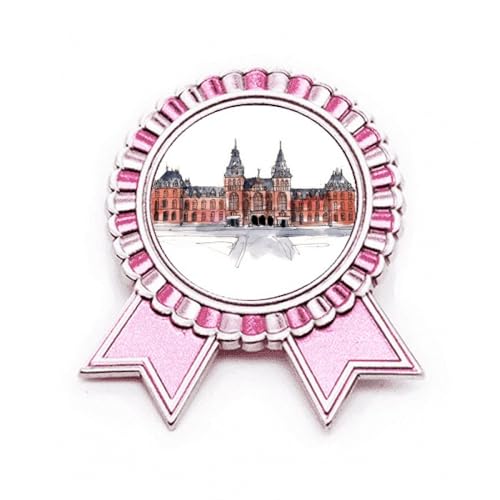 Broche Rijks Museum en métal rose et ornement Art Déco, une médaille de distinction