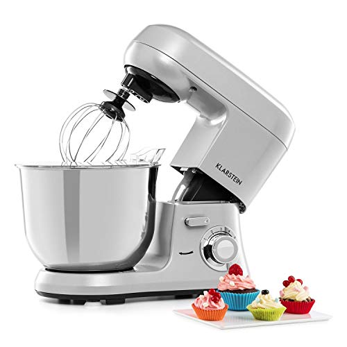 Bella Robusta Metal - Küchenmaschine, Druckgussgehäuse, 5,5 Liter Edelstahlschüssel, Pulsfunktion, 1.200 Watt in 6 Leistungsstufen, Rühr- &