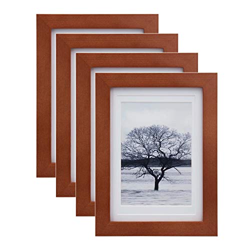 Egofine 5x7 Picture Frames 4 Pack for Picture 4x6 with Mat or 5x7
