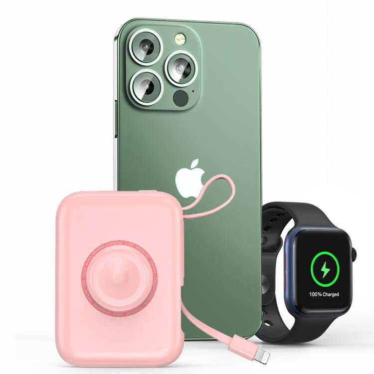 HUOTO Small Portable Charger for iPhone,5000mAh Ultra-Compact Charging Power Bank for Apple Watch 9/Ultra2/8/Ultra/7/6/Se/5/4/3/2/1, iPhone14/13/12/11/8/7/6 /Airpods More