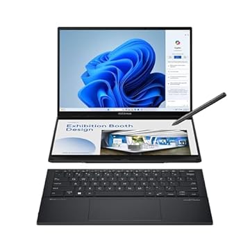 ASUS Zenbook Duo Laptop, Dual 35.6 cm OLED 3K 120Hz Touch Display, Intel Evo Certified, Intel Core Ultra 9 285H, Intel Arc Graphics, 32GB RAM, 1TB SSD, Windows 11, Inkwell Gray, UX8406CA-PS99T
