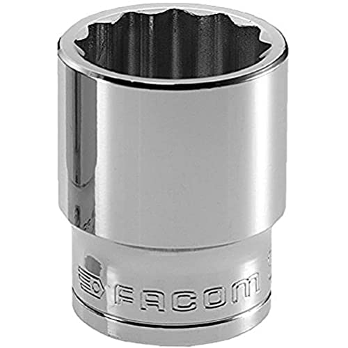 Facom S.16 Bi-Hex Socket, 1/2" Square Drive, 16mm, White