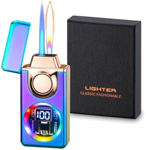 Encendedor eléctrico dual con llama y recarga USB miniatura 1