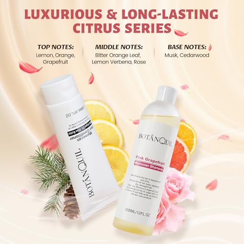 BOTÁNQUIL Argan Oil of Morocco Shampoo and Conditioner Set, Sulfate-Free Surfactants,Restore Shine&Softness Hair Shampoo and Conditioner with Shea Butter,Vatamin E for Curly Dry Damaged All Hair&Scalp — view 4