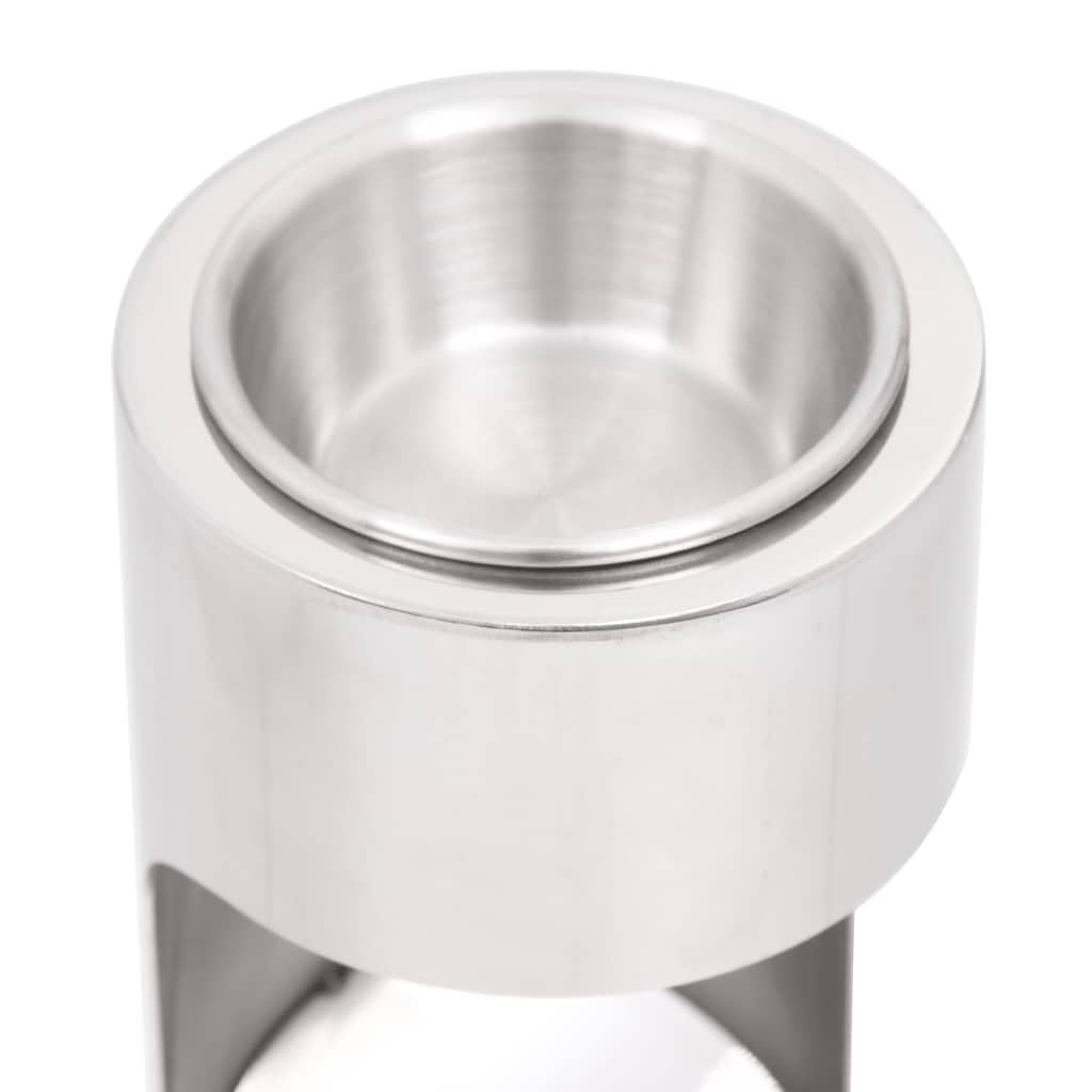 Posacenere da parete in acciaio inox, 9 x 60 cm, con piastra di fondo pieghevole, per pareti interne ed esterne, inodore, richiudibile, antivento, adatto per balcone, giardino, terrazza