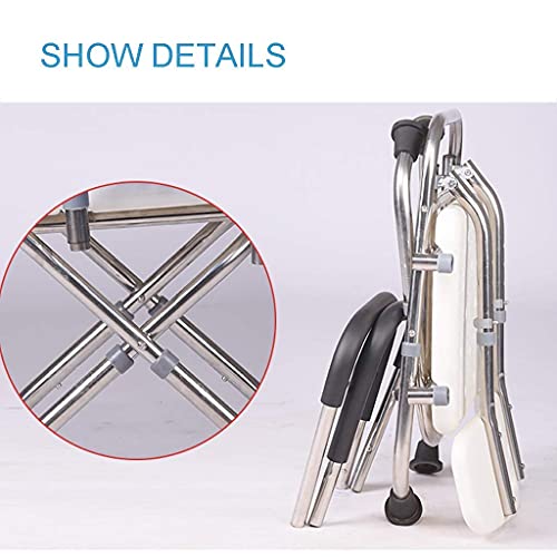 Chaise de douche réglable avec accoudoir amovible pour handicapés - 7