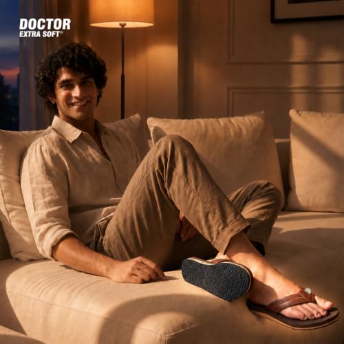 Image of DOCTOR EXTRA SOFT Thong Arch Support Ortho Slippers for Mens D-38