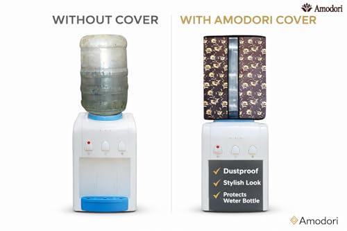 Image of Multicolor 20 Litre Water Dispenser Bottle Cover | Waterproof & Dustproof PVC Fabric | Reusable Protective Cover for 20L Water Can (floral-23)