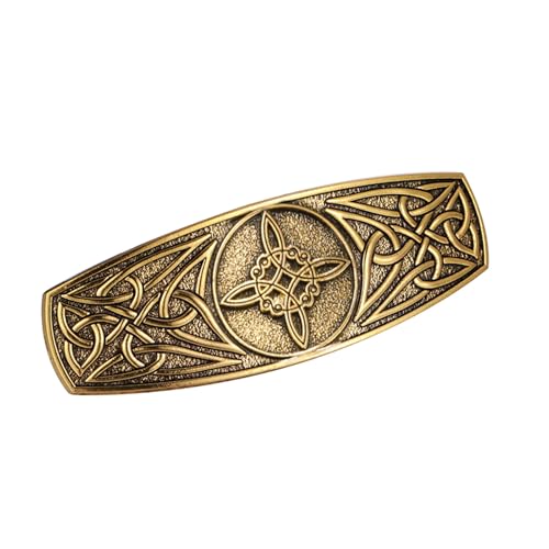 TEAMER Fashion Vintage Celtic Knot Hair Clip Metal Barrettes Pattern Engraved Headwear Witches Knot Hair Accessories for Women