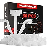 OTUAYAUTO 30Pcs 62318-01WOO White Grill Clips - Replacement for Nissan Titan, Frontier, Pathfinder,...