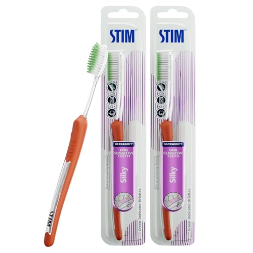 Image of STIM Silky | Ultra soft toothbrush | Extra gentle bristles | Cleans along the gum line | Cleans till 3rd Molar - Pack of 2