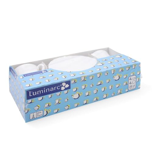 Miniatura 3 de Luminarc Trianon Set Opal Con Plato 28cl Blanco, 4 Unidad Paquete De 1